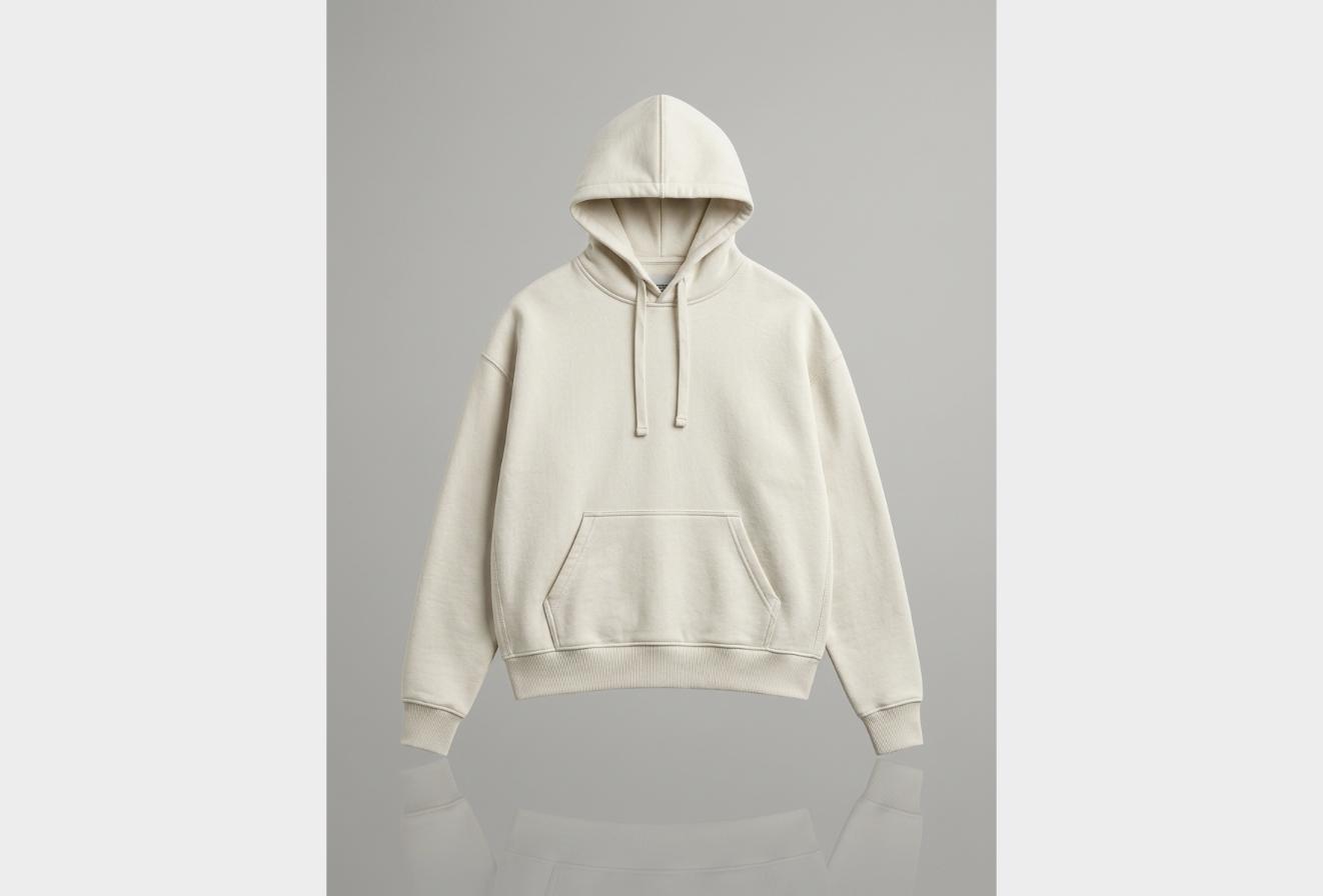 Oversized heavyweight hoodie, product render
