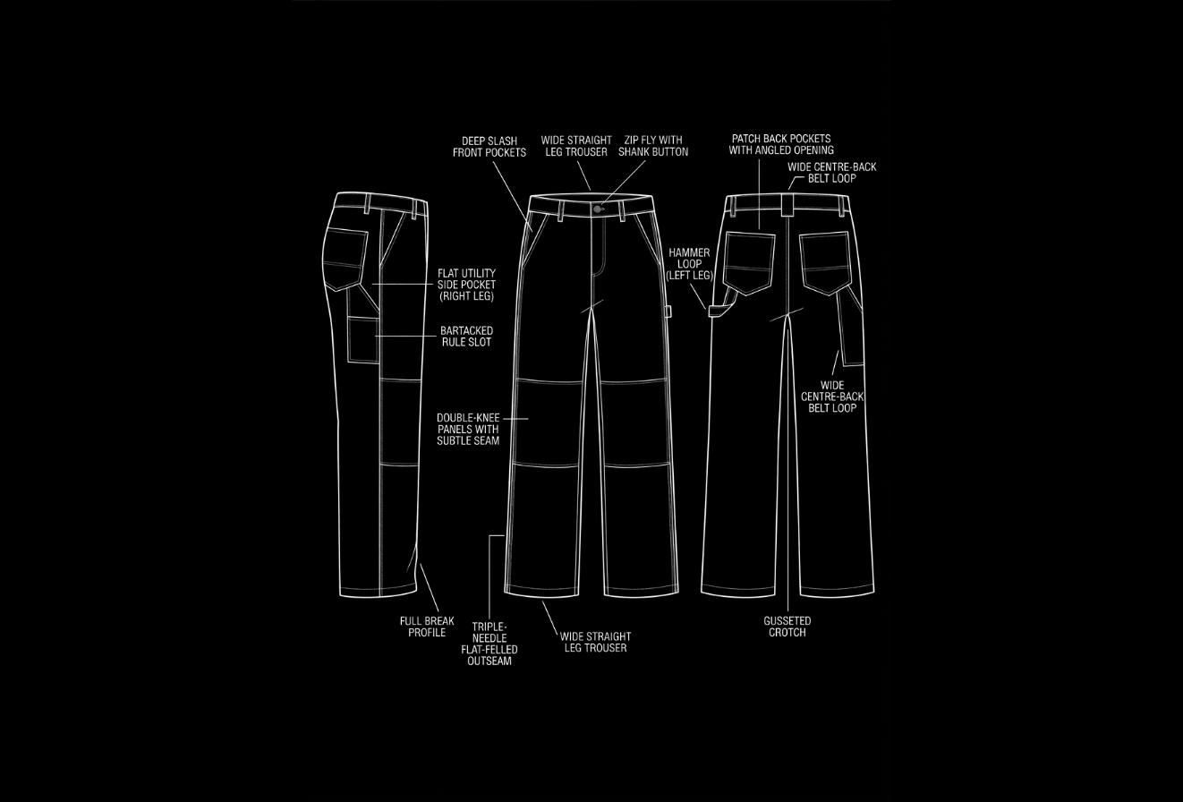 Trouser technical flat
