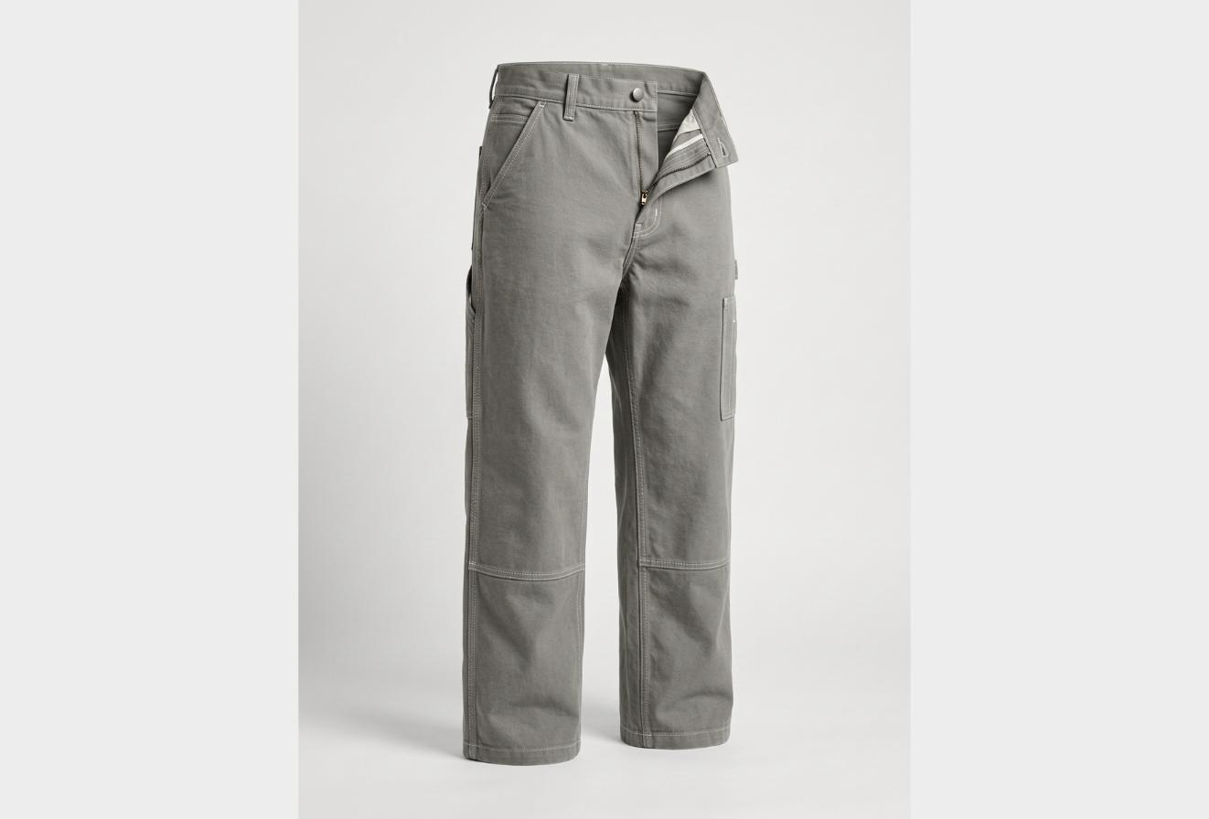 Wide-leg carpenter trouser, product render